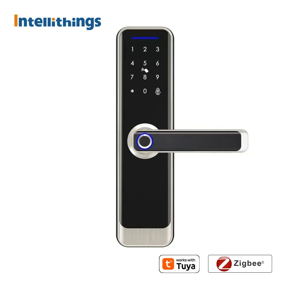 Zigbee Smart Lock Work with Tuya App Core Cylinder Home Security Door Lock Encryption Fingerprint Password Unlock With Doorbell