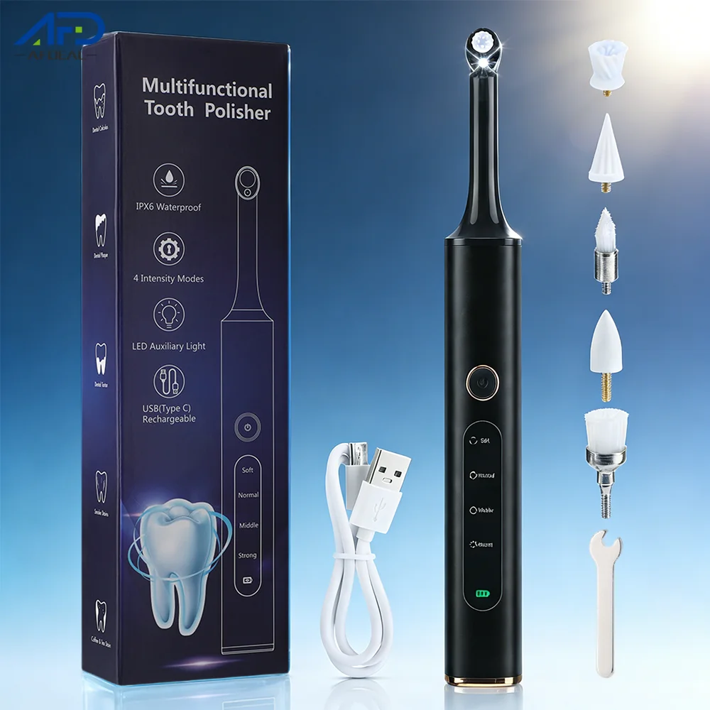 

Электрический полировщик зубов, 4 режима, средство для удаления зубного камня, налет, пятна, чистка зубов, очиститель, инструмент для удаления зубного камня