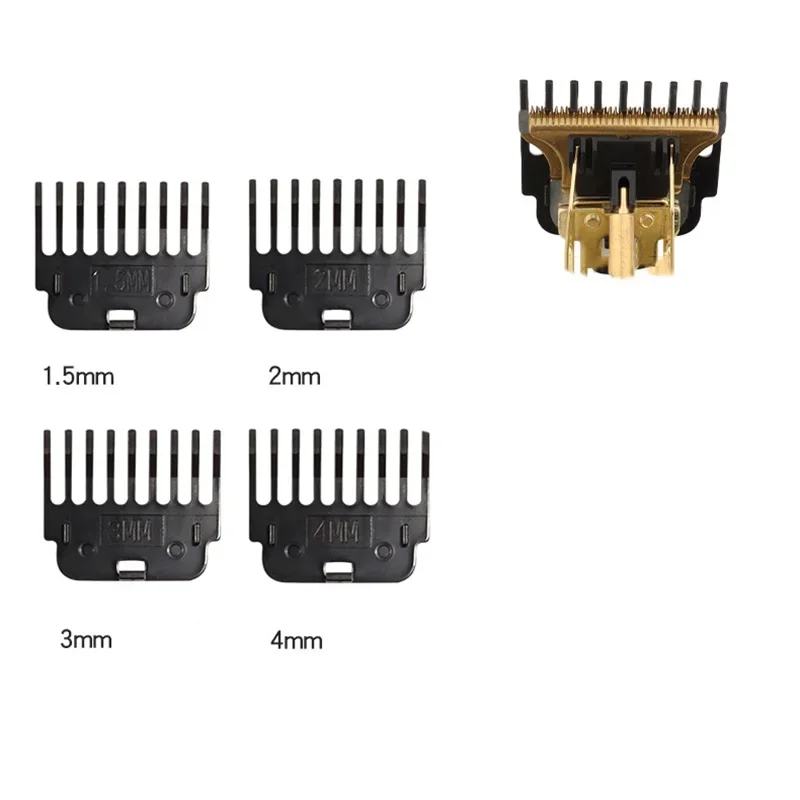 1Set T9 Hair Clipper Guards Guide Combs Trimmer Cutting Guides Styling Tools Attachment Compatible 1.5mm 2mm 3mm 4mm 6mm 9mm