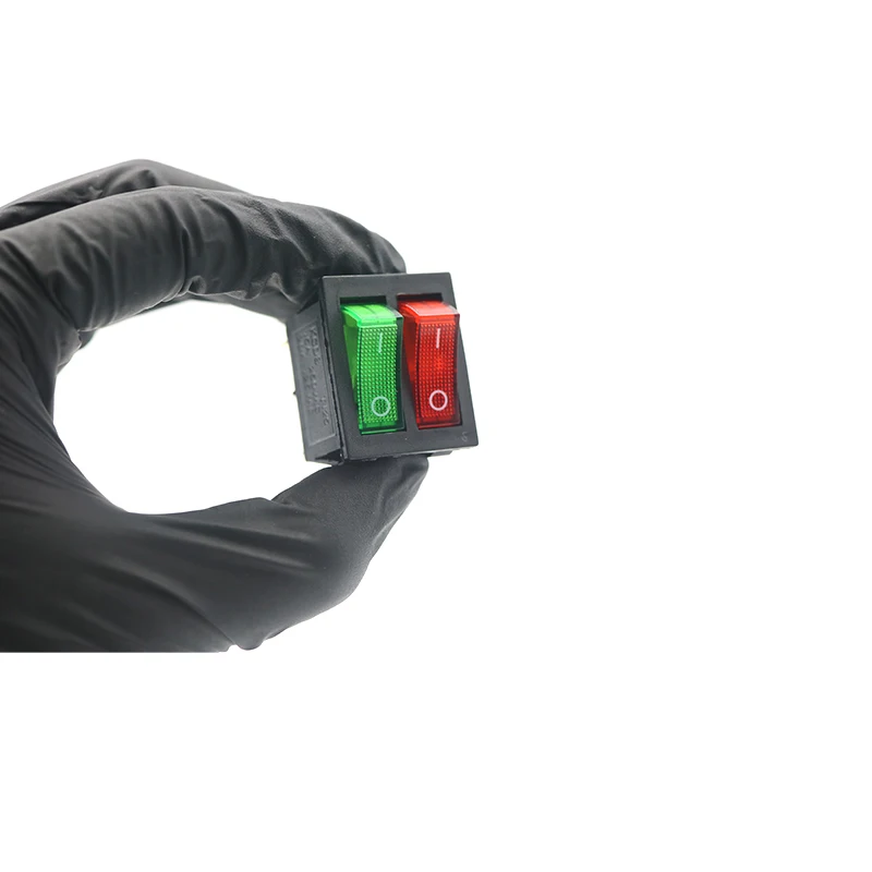 1PCS Waterproof lid KCD8-6PIN Rocker Switch 15A 250V Double Control ON-OFF Boat Power Switch for Marine Applications