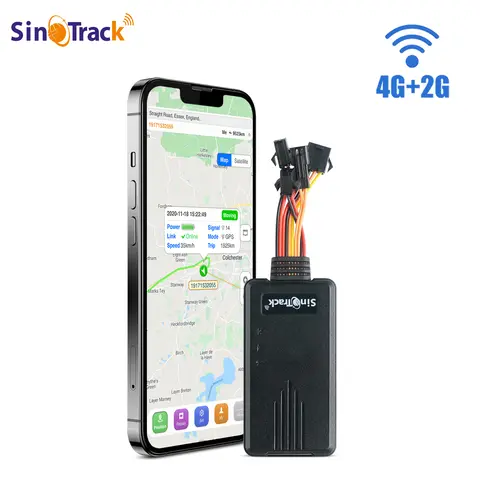 SinoTrack 차량용 GPS 추적 ST-906L, 오일 전원 차단 및 온라인 추적 소프트웨어 포함, 오토바이 차량 추적 장치, 4G