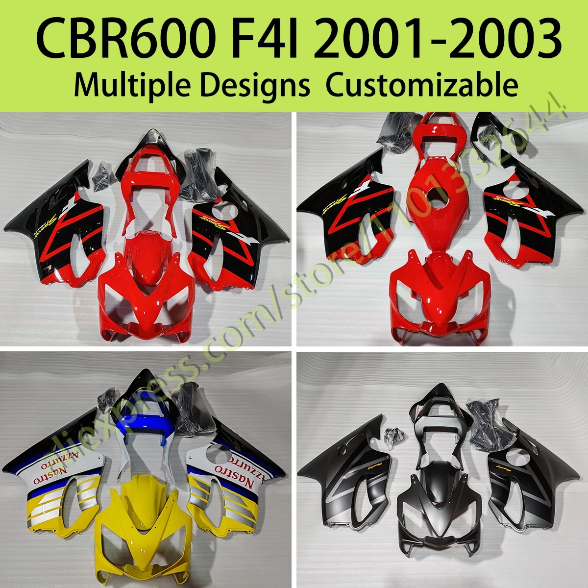 Prime Fairing Kit for Honda CBR600 F4i 2001 2002 2003 Injection Molded Motorcycle Body Panels Fairings CBR 600 F4i 01 02 03