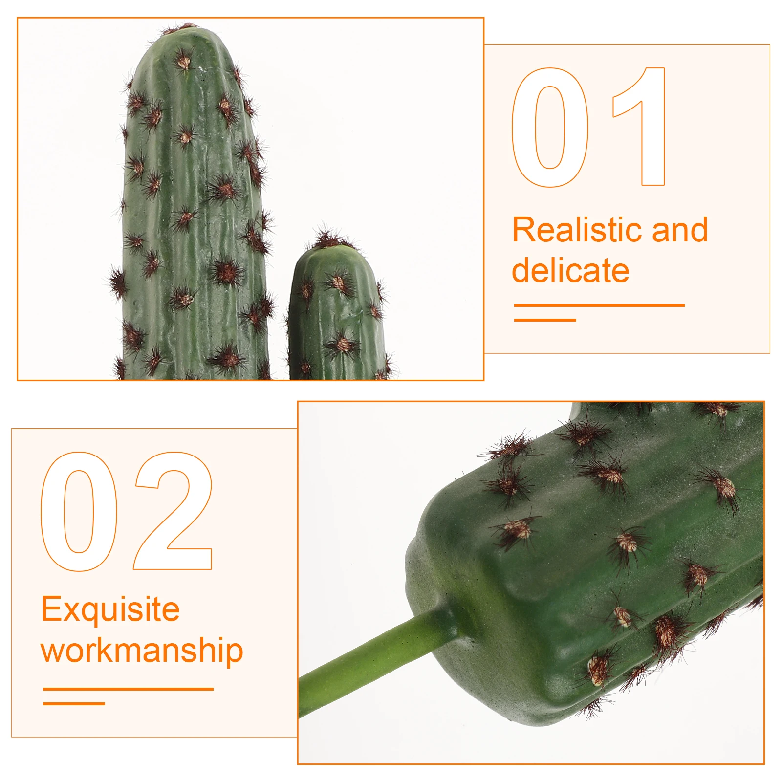 

Simulated Succulents 40cm Artificial Cactus Plants Lightweight Bedroom Living Room Office Decor Fake Cactus Garden