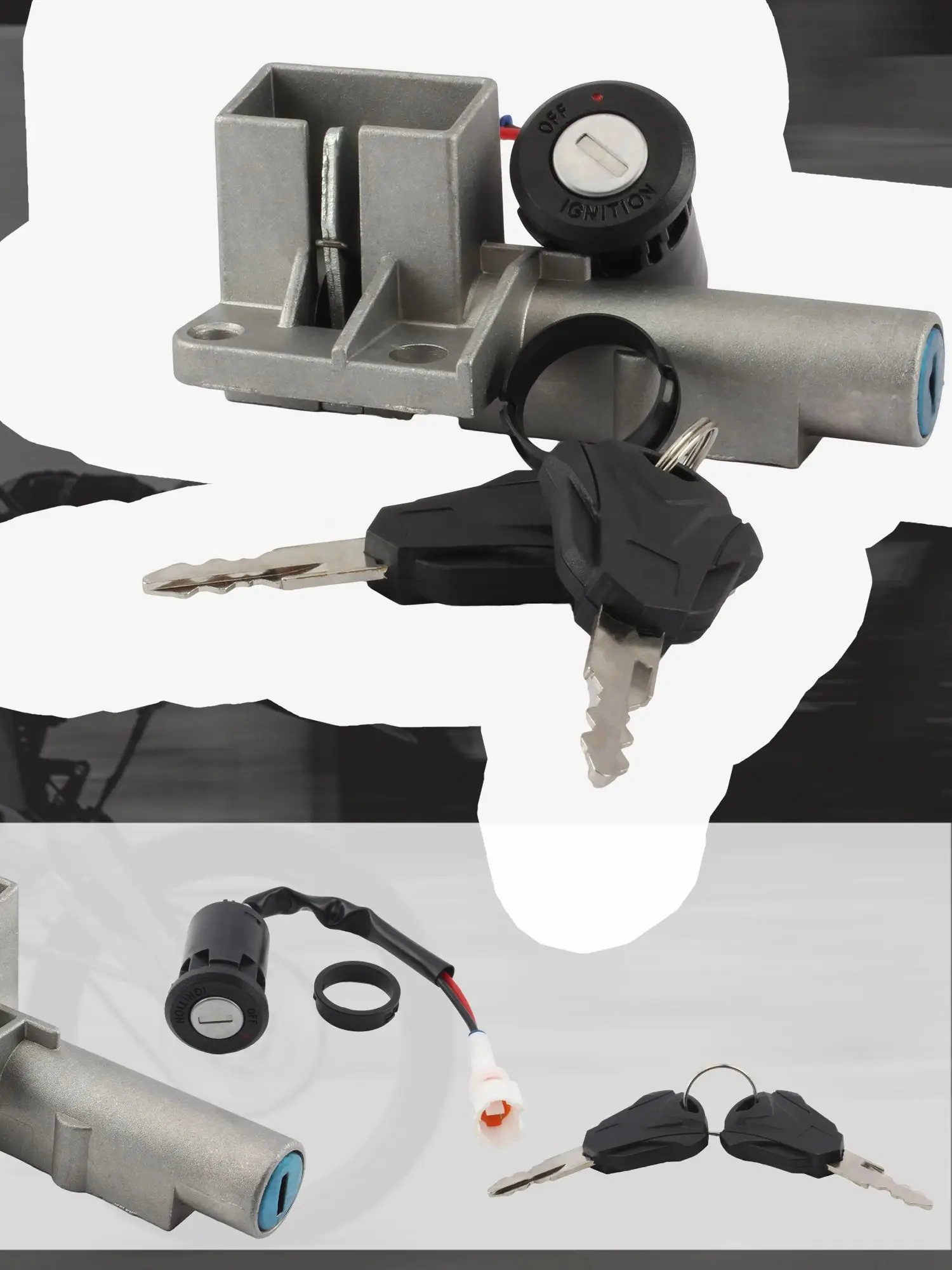 AliExpress PowerMotor Electric Bike Battery Box Lock Ignition Switch Key Set For Surron Light Bee X & Light Bee S Segway X160 X260 Replacement Parts