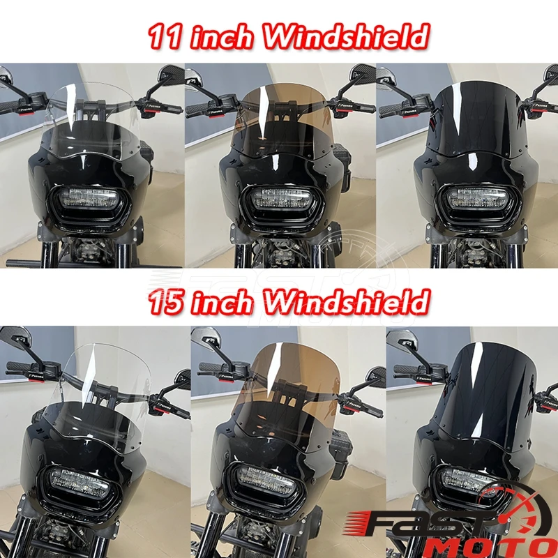 Motorbike Windshield Fairing For Harley Softail Fat Bob FXFB 18-19 Fat Bob 114 FXFBS 18-up Headlight Cowl Guard Cover Windscreen