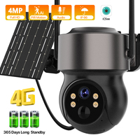4MP 4G SIM Solar Battery Powered Outdoor  Wireless Security with Solar Panel PIR Human Detection CCTV Video Surveillance iCSee
