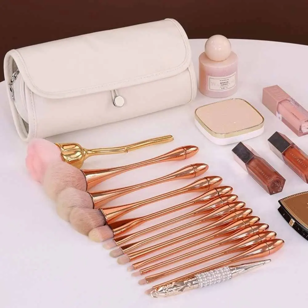 Waterproof Makeup Brush Bag Dust-proof Large Capacity Cosmetic Storage Bag Save Space Detachable Roll Cosmetic Bag