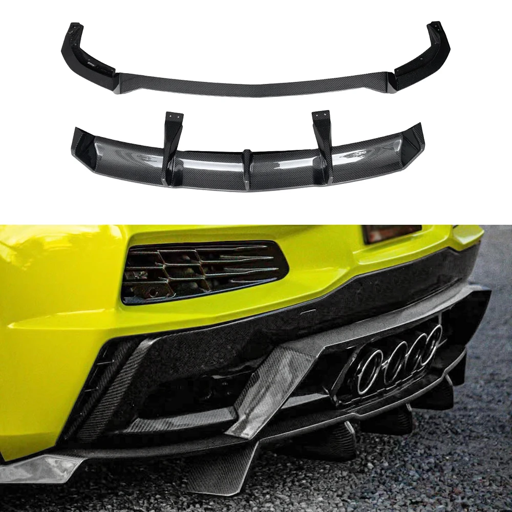 

Carbon Fiber Rear Bumper Diffuser for Corvette C8 Z06 Coupe 2-Door 2023 Rear Bumper Lip Diffuser