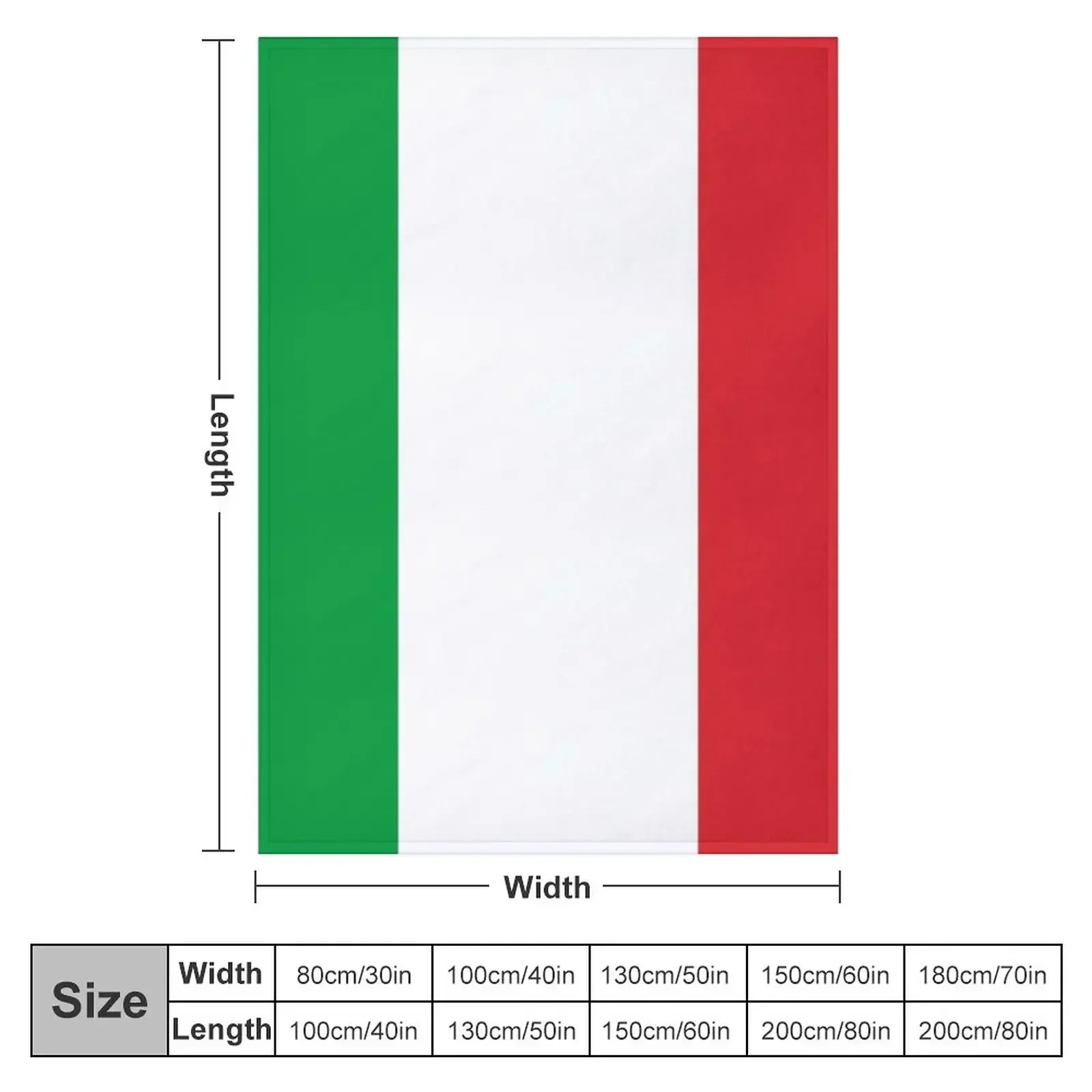 Italian Flag Throw Blanket Travel Single Plaid Blankets