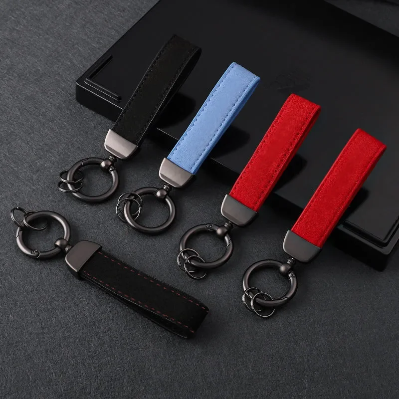 Suede Metal Car Styling Power Emblem Keychain Key Chain Rings For Mercedes Benz AMG ACES Class GLAGLCGLEGLCLACLS Accessories