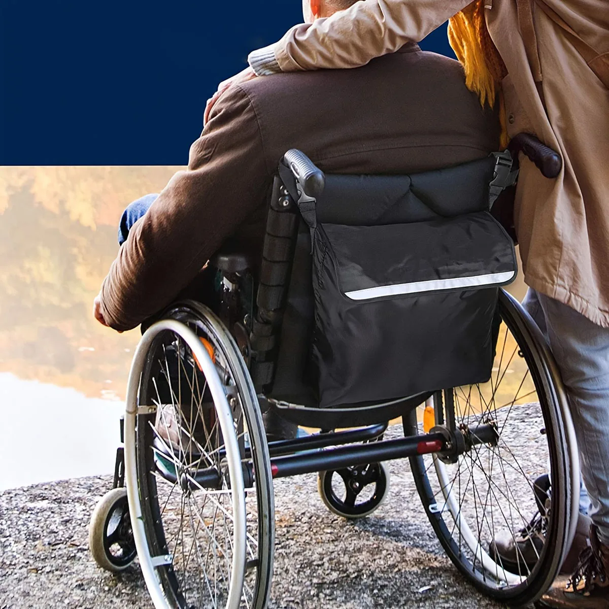 Outdoor wheelchair rear storage bag, electric wheelchair, motorcycle and other rear pack accessories bag storage bag