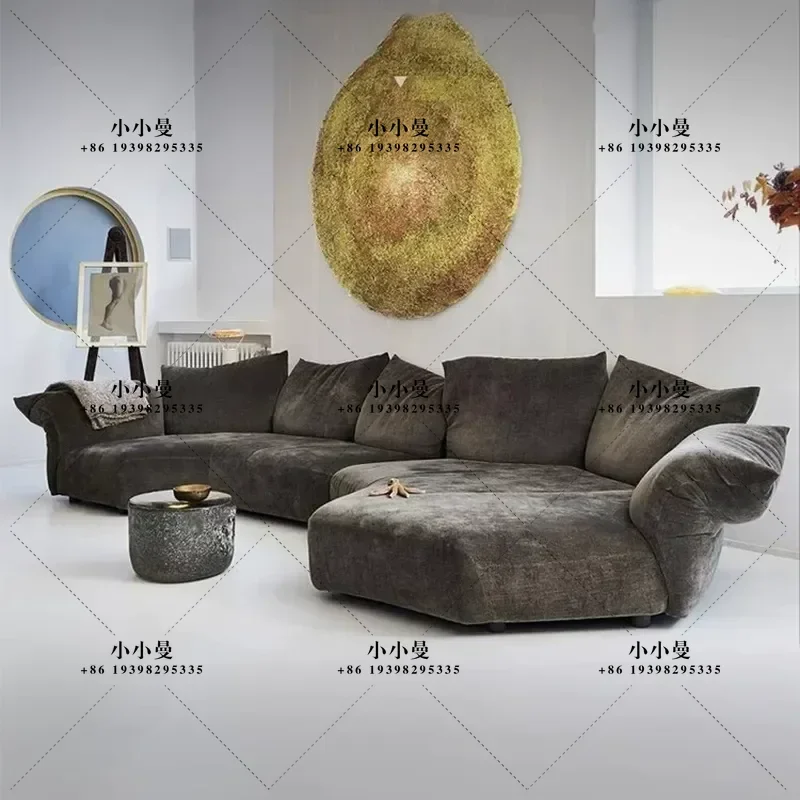 for Petal Sofa Italian Fabric Special Shaped High End Villa Living Room Large Apartment Corner Combination Function Chenier