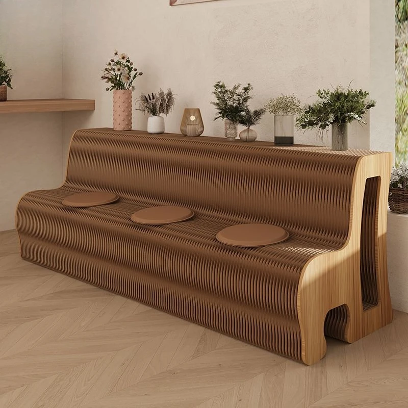 Folding sofa stool with backrest, retractable bench c