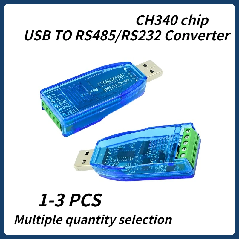 1-3PCS Industrial USB To RS232 RS485 Converter Upgrade Protection Converter Compatibility Standard RS-485 Connector Board Module