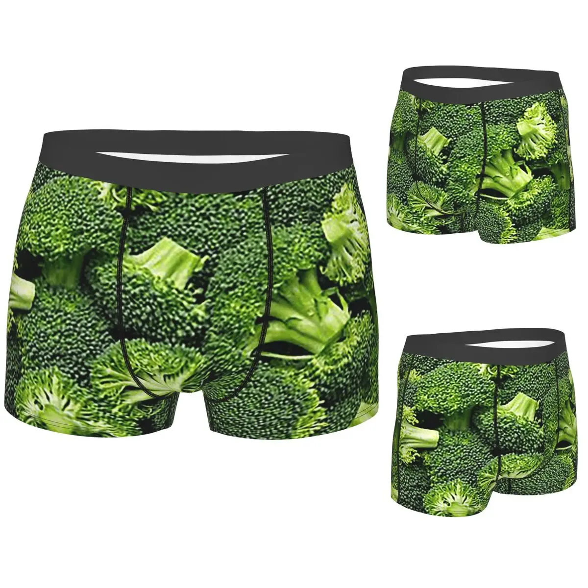 

Boxer Underpants Shorts Fresh Raw Broccoli Panties Male Comfortable Underwear for Homme Man Boyfriend Gifts