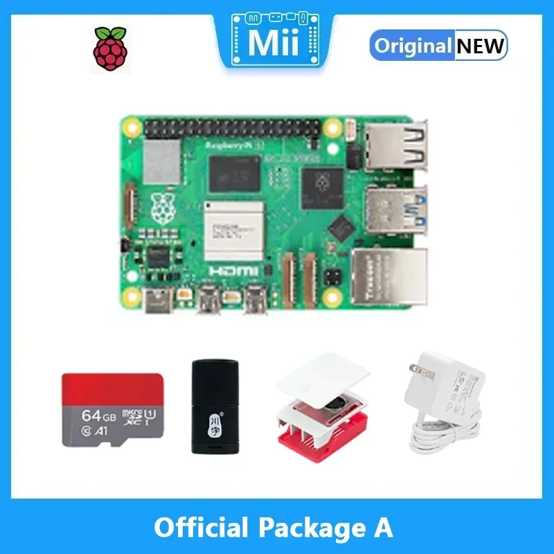 Raspberry Pi 5 4G 8G Ram Arm Cortex-A76 Linux development board kit  Case Cooling Fan Cooler Optional