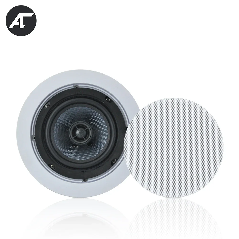 

5.25inch Ceiling Speaker Coaxial 30W Home Theater Background Music Sound System Moistureproof Stereo Loudspeaker with Back Cover