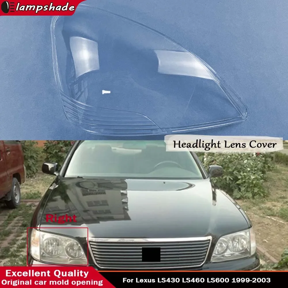 Headlamp Lens Cover Headlights Shell Glass Head Lamp Shade Transparent Lampshade For Lexus LS430 LS460 LS600 1999 - 2003
