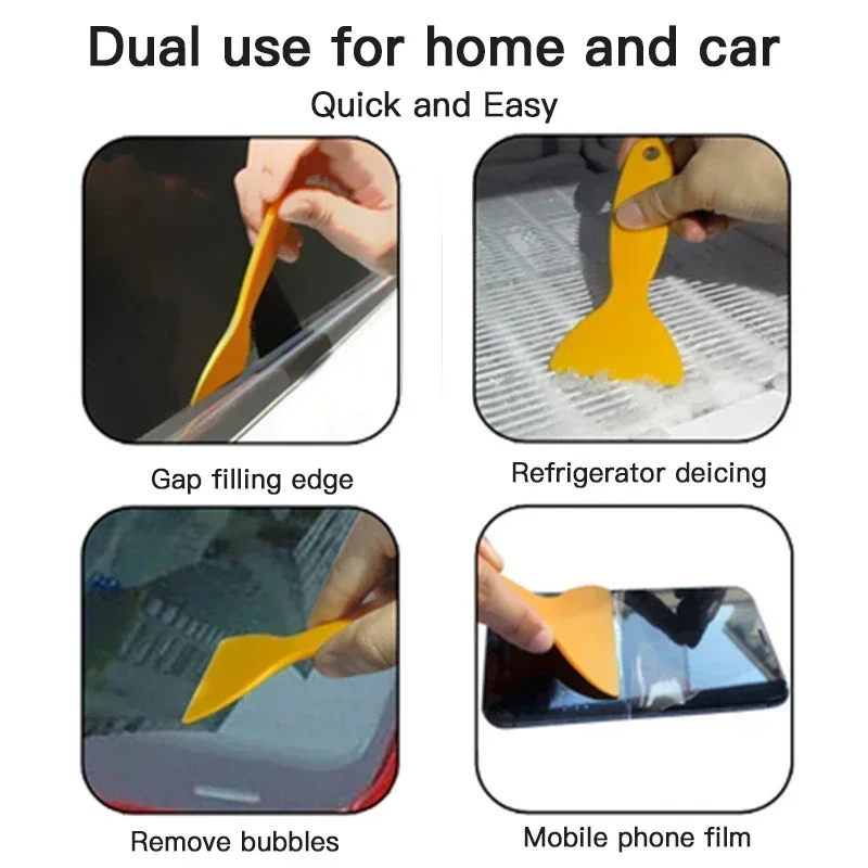 1pcs Auto Plastic Scraper Car Clean Tool Window Cleaner Windshield Snow Shovel Glass Water Glue Remove Wiper Squeegee Knife