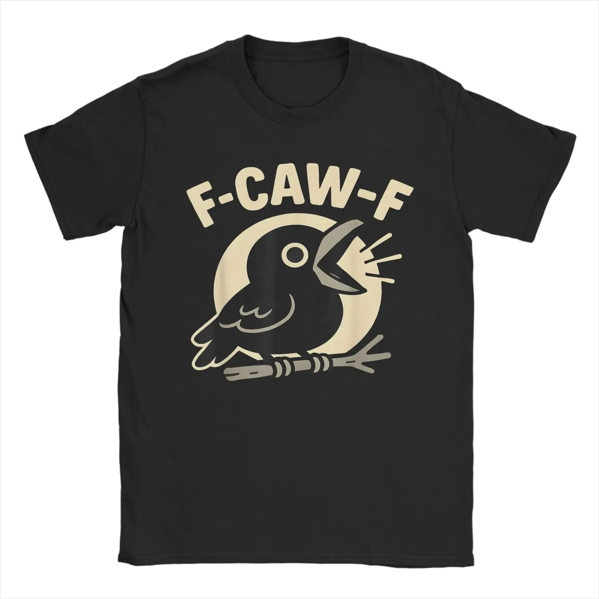 

F Caw F Crow Funny F-Caw-F Humor Inappropriate T-Shirt Summer Y2K Funny T-Shirts 100% Cotton Harajuku Tee Shirt