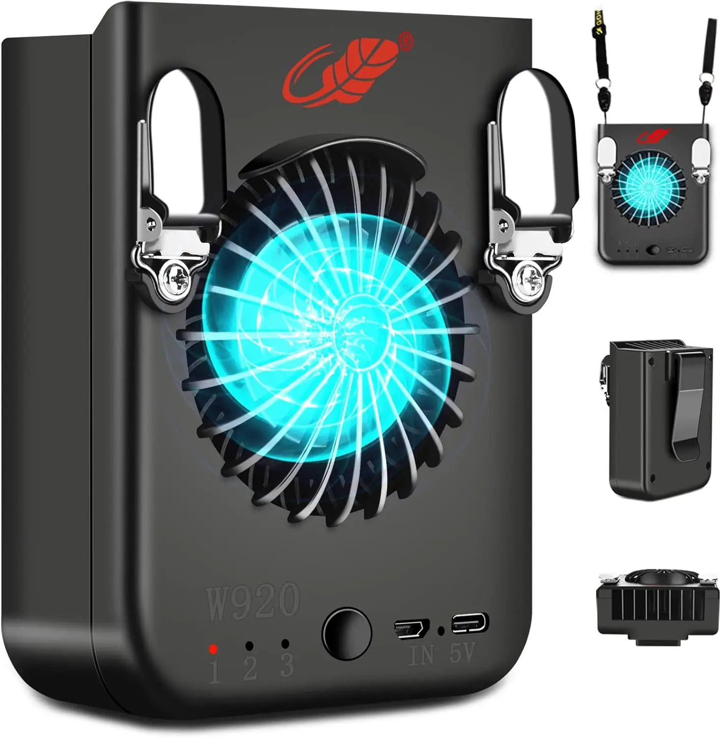 

Новинка 2026: Мощный поясной вентилятор-клипса для мужчин, 3 скорости, портативный, перезаряжаемый, с аккумулятором 8000 мАч, для охлаждения тела