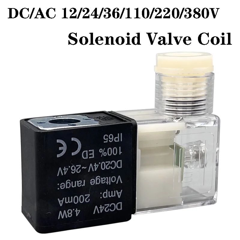 

1pc Pneumatic Electric Solenoid Valve Coil 4V210 DC 12V/24V AC 24V/36V/110V/220V/380V Solenoid Valve Control Electrical Part