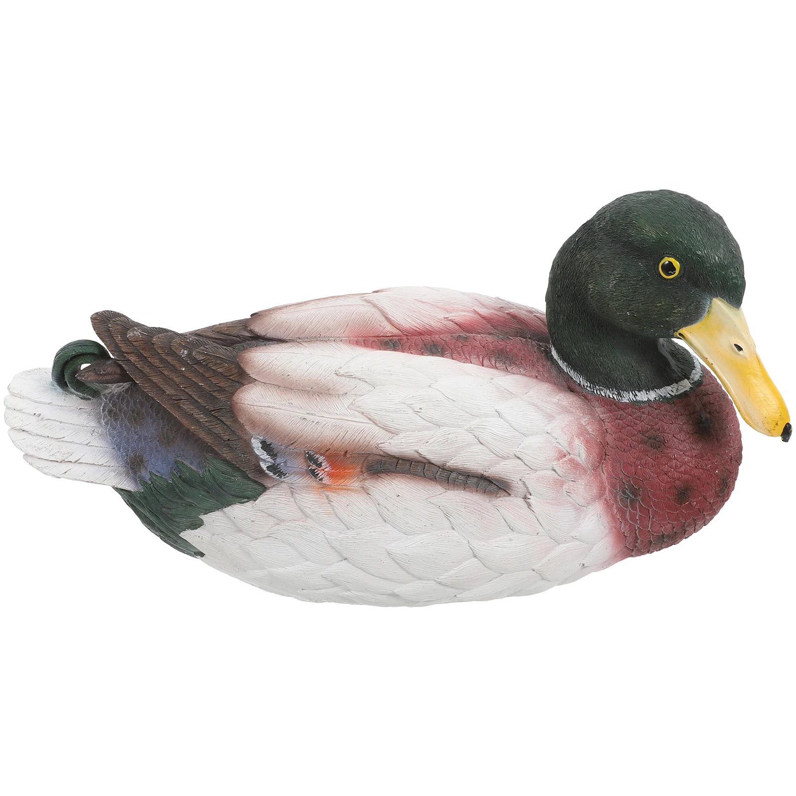 

Floating Duck Statue Realistic Resin Garden Decor Pond naments Water Features Longlasting Miniature Figurine Versatile
