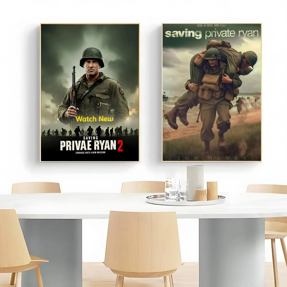 War Classic Intense Movie S-Saving Private Ryan Poster Wall Art Print Poster Decorative Mural Home Decor Gift Unframed