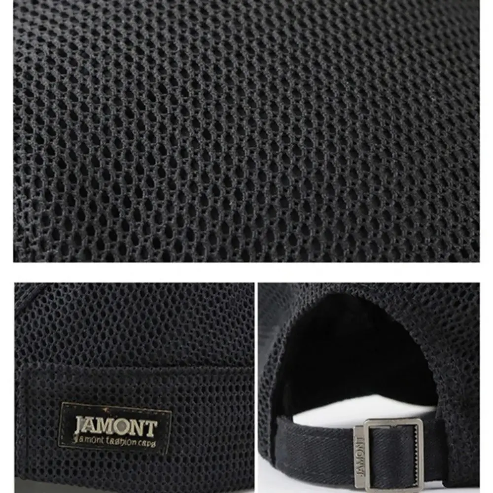 Retro Solid Color Men Beret Hat British Style Newsboy Mesh Flat Cap Cabbie Korean Style Forward Peaked Cap Outdoor
