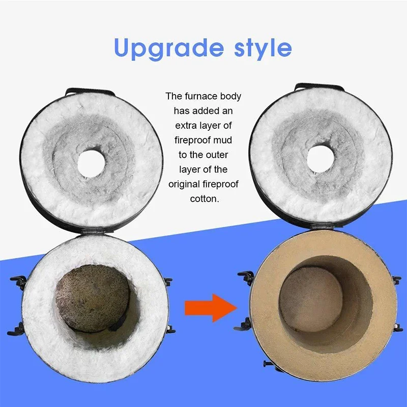 فرن صهر النحاس صهر النحاس الغاز المسال معدن النحاس ذوبان الألومنيوم الذهب الفضة مياه الصرف DIY فرن الصب