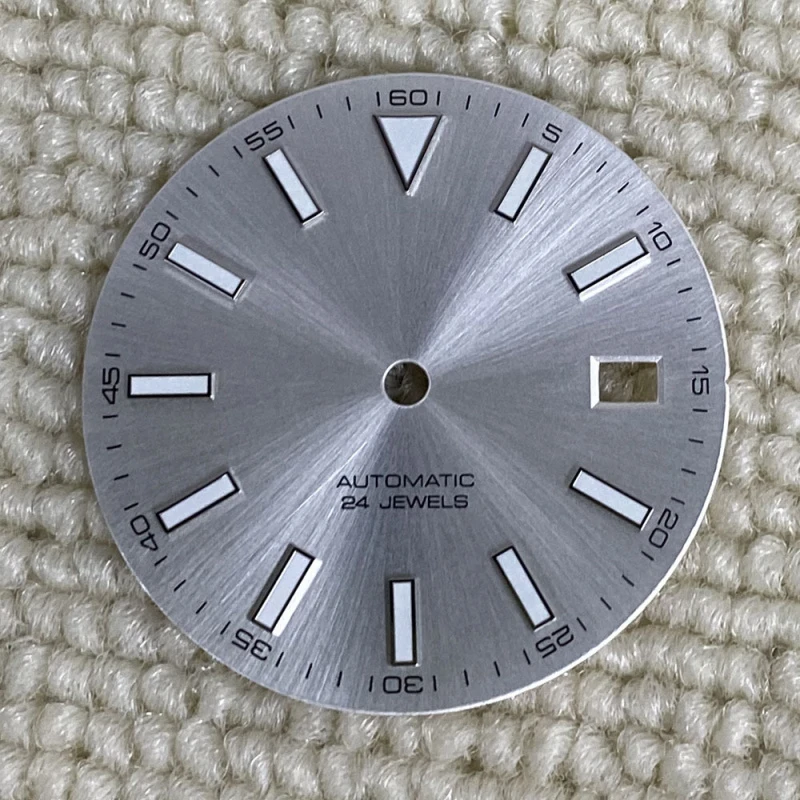 New 30.8MM Customizable Watch Dial Accessories Strong Green Luminous Suitable NH35/NH36 Movements Date Dial Watch Accessories