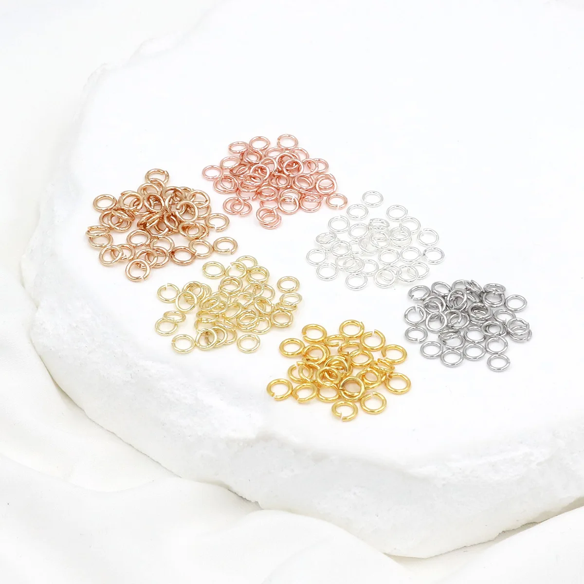 A Pack 925 Silver Open Jump Rings 3-10mm DIY Jewelry Making Connectors for Necklaces Bracelets Earrings Keychain Crafts