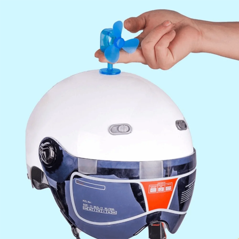 Wind-powered Luminous Wind Energy Small Fan Decoration Warning Effect Propeller Suction Cup Motorcycle Helmet Accessories