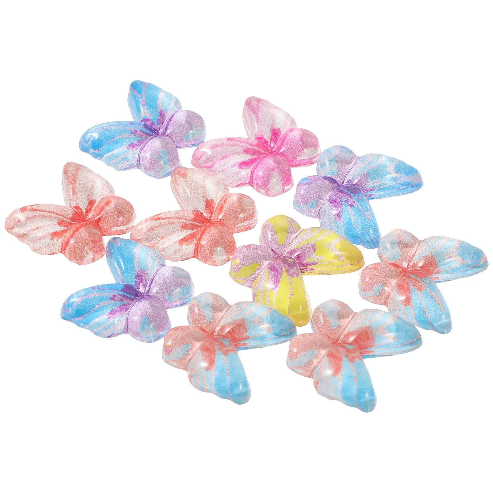 

Набор изящных бабочек из смолы для декора чехлов для телефонов, заколок для волос, украшений для повязок, рукоделия и изготовления ювелирных изделий