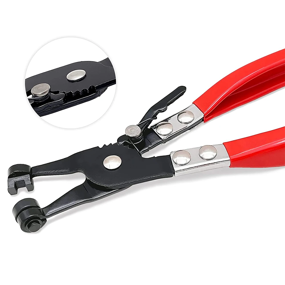 Hose Clamp Pliers Repair Tool Swivel Flat Band for Car Water Pipe Removal and Installation of Ring-Type or Flat-Band Hose Clamps