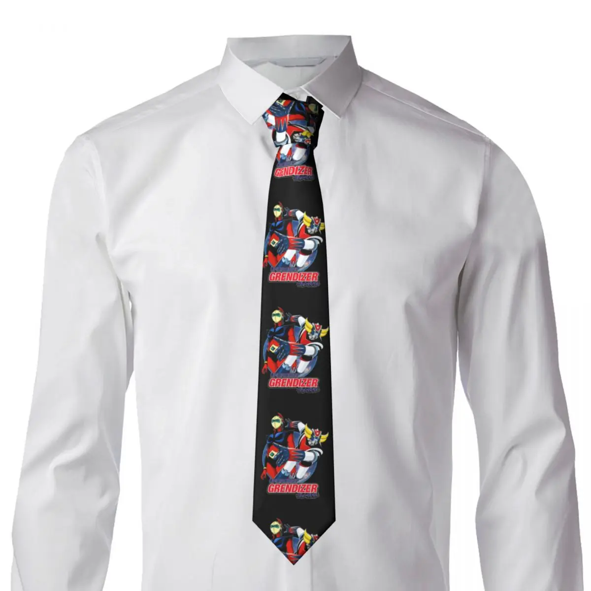 Formal Grendizer And Actarus Necktie Men Custom Silk UFO Robot Goldrake Office Neck Ties