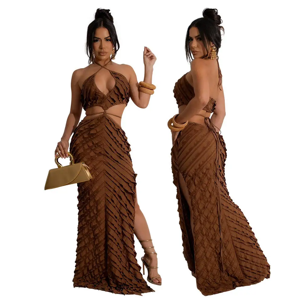 تنورة نسائية جديدة من سلسلة CY بقصة ضيقة مع حزام ملون Fre Sle قطعة واحدة تنورة متوسطة الخصر للصيف