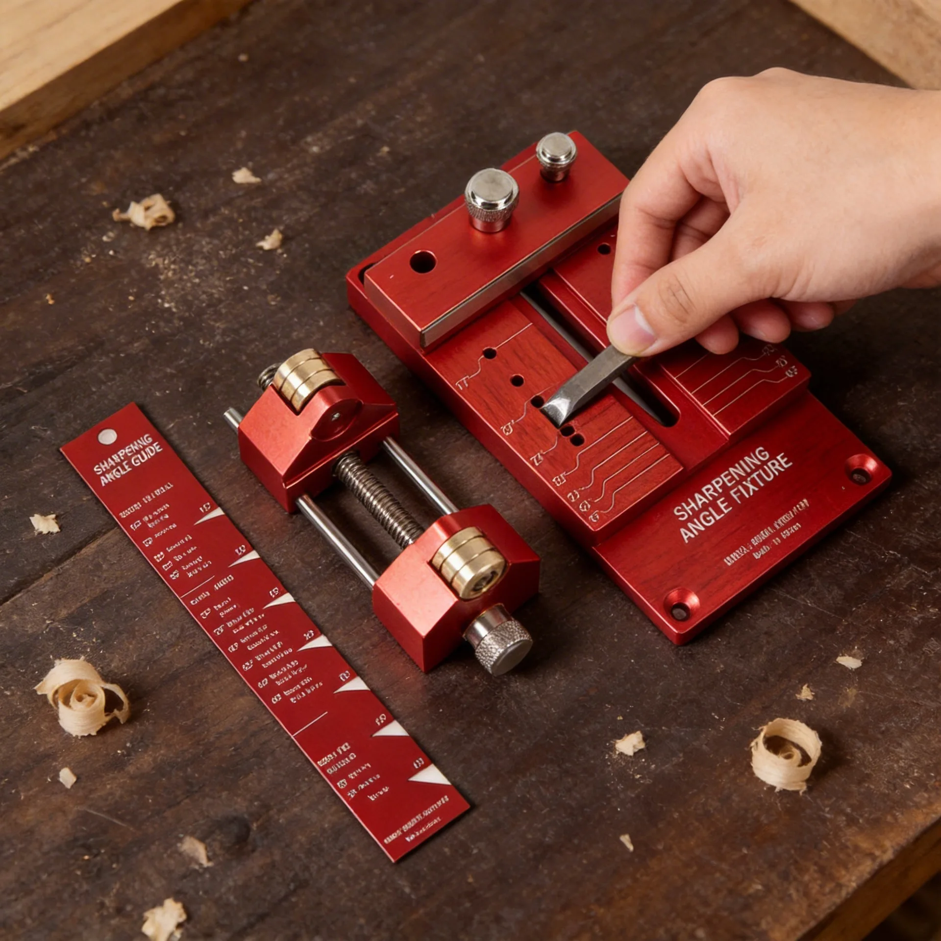 2026 Aluminum Fixed Angle Sharpener Manual Grinding Jig Wood Chisel Plane Iron Sharpening Holder Tool