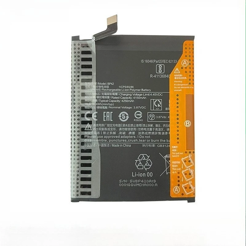 Nueva batería BP42 de alta calidad 3,8 V 4250mAh para Xiaom Mi 11 Lite/Mi 11 Lite 5G NE/2109119DG/2107119DC baterías de teléfonos móviles