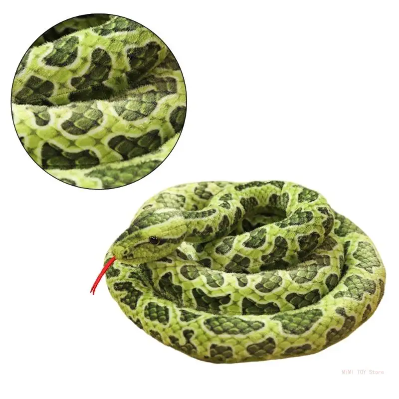 Jouet farces serpent surdimensionné, animaux en peluche pour adultes, figurine serpent en peluche d'halloween, farces