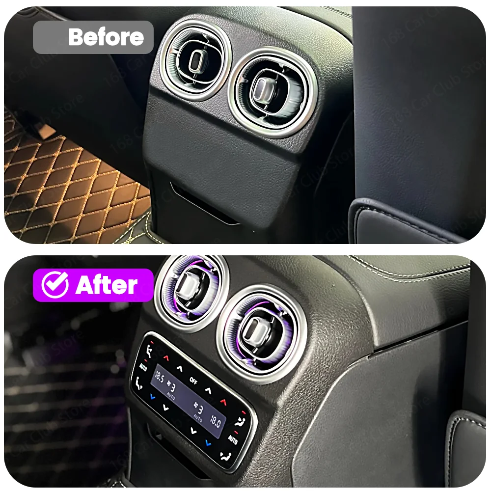 For Mercedes Benz C Class W206 Rear Air Vent AC Button LCD Control Modificate Climate Rear Air Conditioning Touch Control Panel