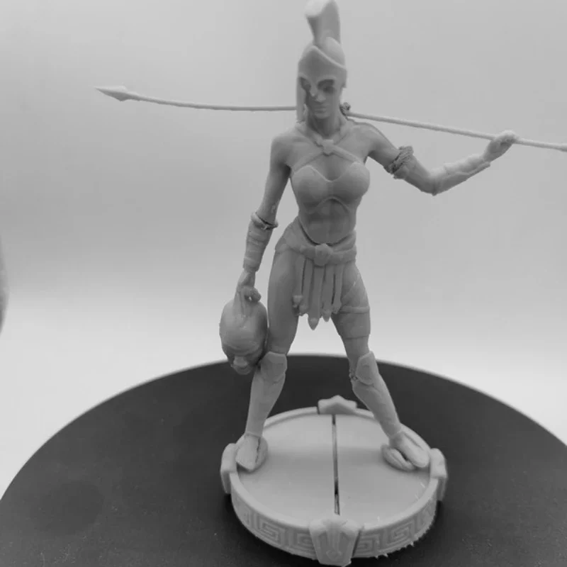 

Масштаб 1/24, смола, 95 мм, вертикальная высота, женщина-воин в бою, сборная модель, комплект, разобранная и неокрашенная 3D-статуя, игрушка