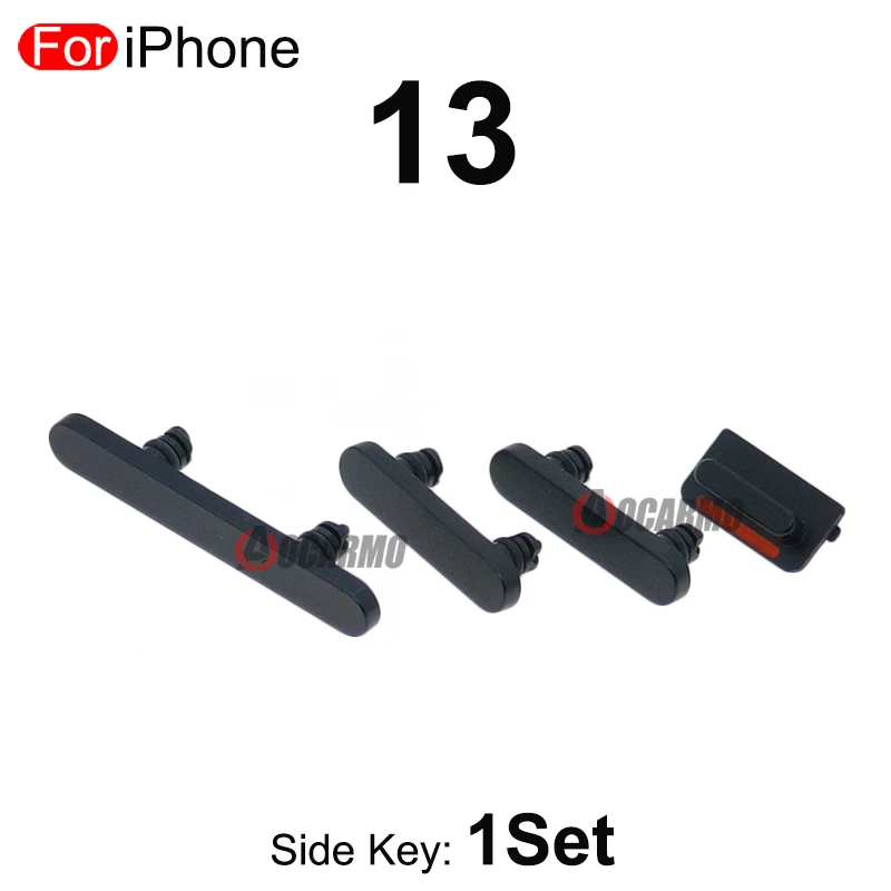 Aocarmo Side Key Power On /Off Volume Mute Buttons Replacement Parts For Apple iPhone 13 Midnight Starlight Red Green Blue