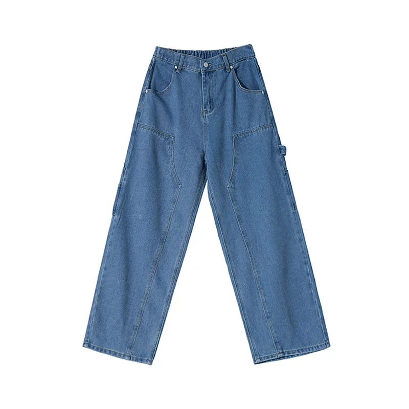 European and American Retro Wide-leg Pants for Men. Stylish, Loose-fitting and Slimming Straight-leg Jeans for The Spring Season