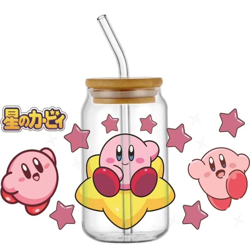 Miniso Jogo Dos Desenhos Animados Decalque, DIY Auto Adesivo Caneca Adesivo, Envoltório Transferência Adesivo, Etiqueta Personalizada, Decalque, 16oz, Libbey UV, Copo DTF