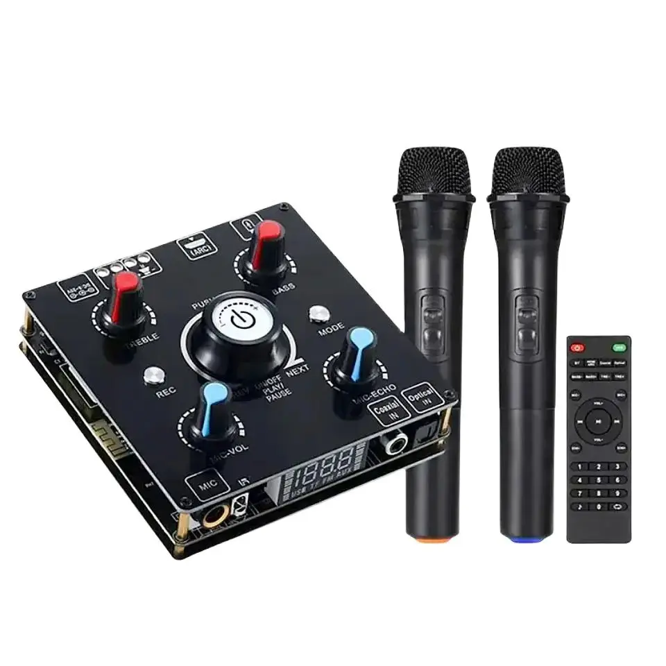 

2X50W Bluetooth Lossless Decoding HDMIARC Fiber Coaxial Wireless K Song Recording Karaoke Digital Power Amplifier