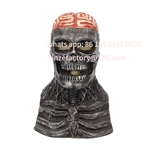 

Customizable Scary Brain Cover Funny Scary Scream Latex Mask Halloween Skull Mask