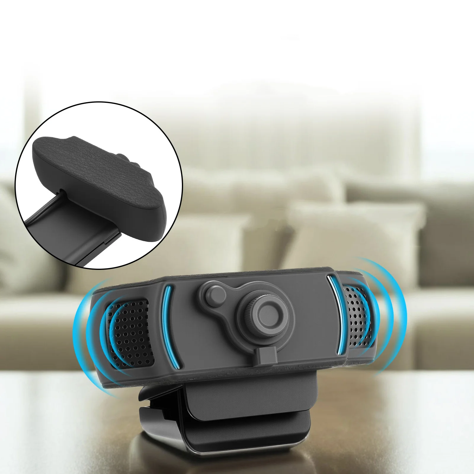 

Black Privacy Sticker Shutter Lens Cap Hood Protective Cover for C920x HD Pro Webcam/C920 PRO/C922x Lens Cover Accessories ​