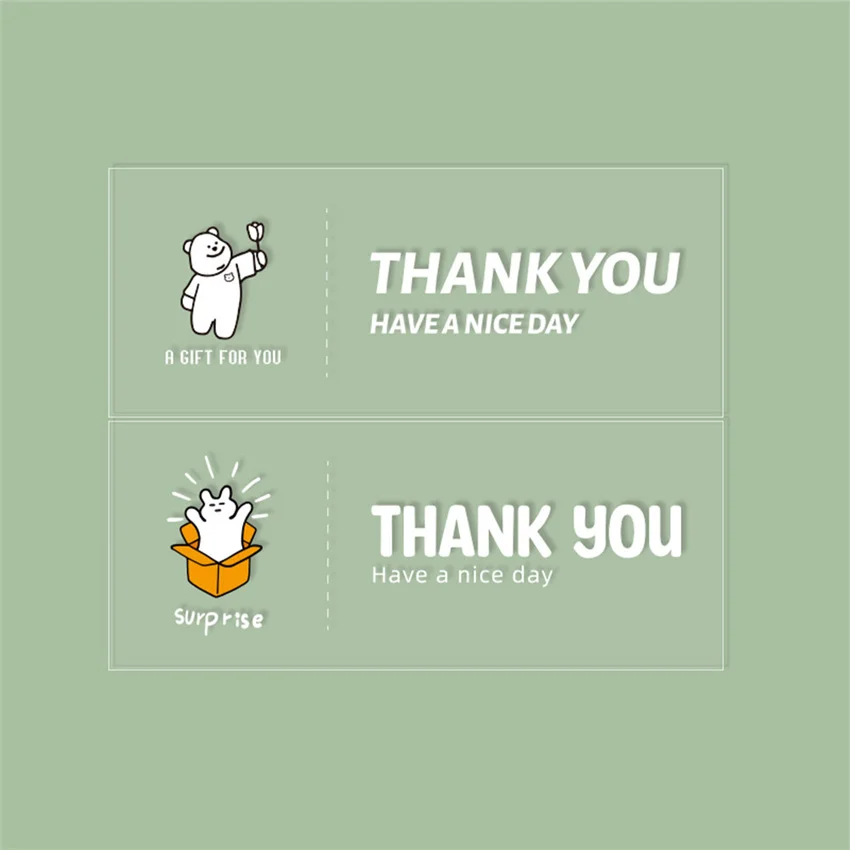 20pcs Clear Thank You Stickers PVC Flower Sticker Labels For Small Business Package Wedding Party Gift Box Candy bag Wraps