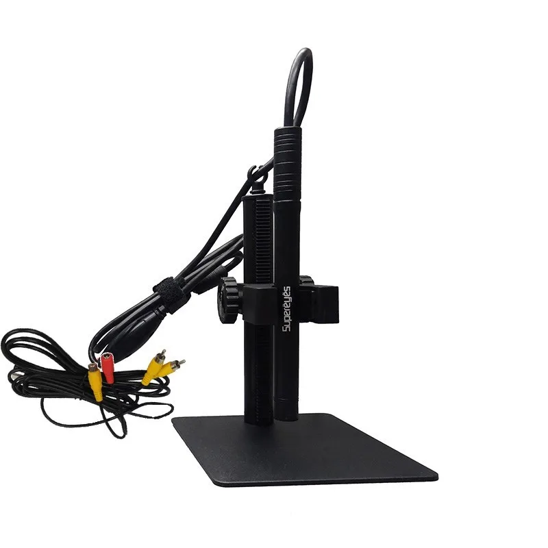 

Supereyes B003A 1-200X Manual Focal AV Microscope TVL Video Endoscope For CCTV Monitor PCB Skin Check CMOS Borescope Magnifier
